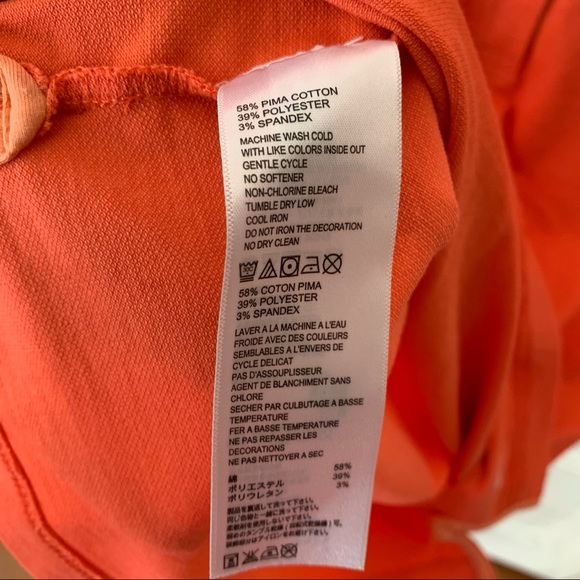 Tommy Bahama Polo T-Shirt Women's Island Zone Burnt Coral Orange Extra Small - Picture 9 of 9